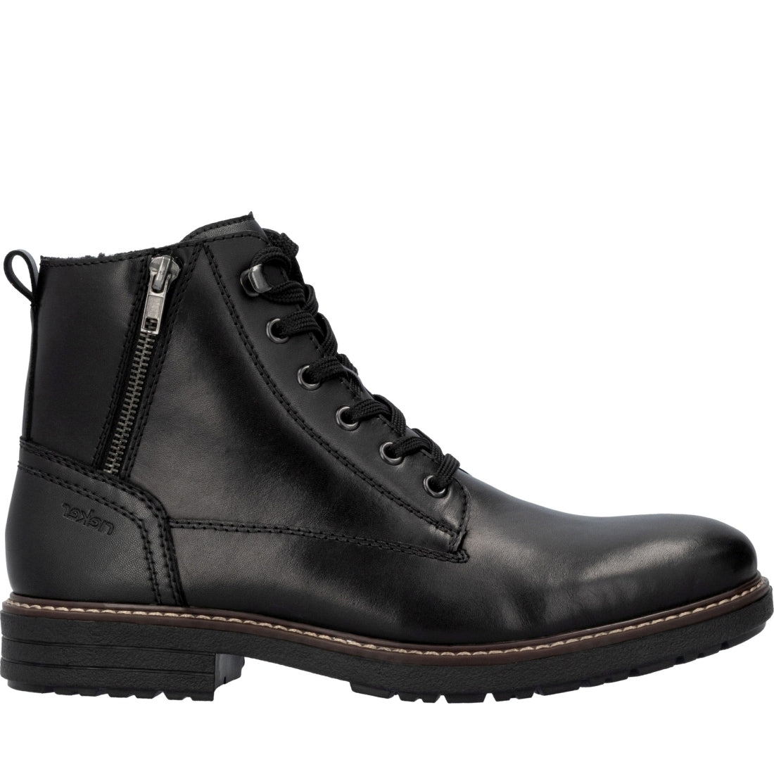 black casual closed men's boots