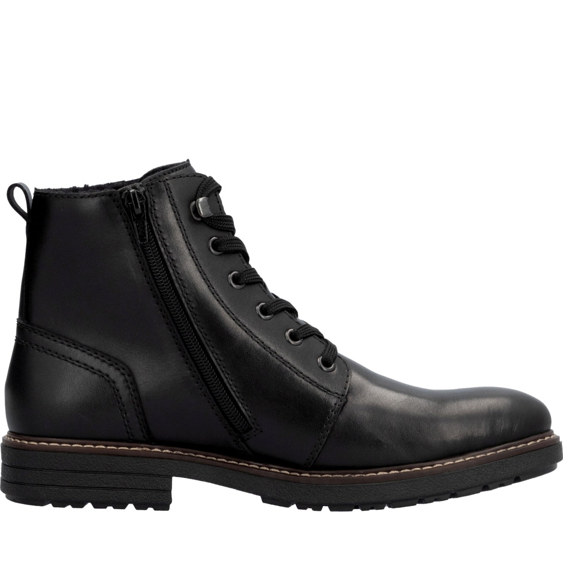 black casual closed men's boots