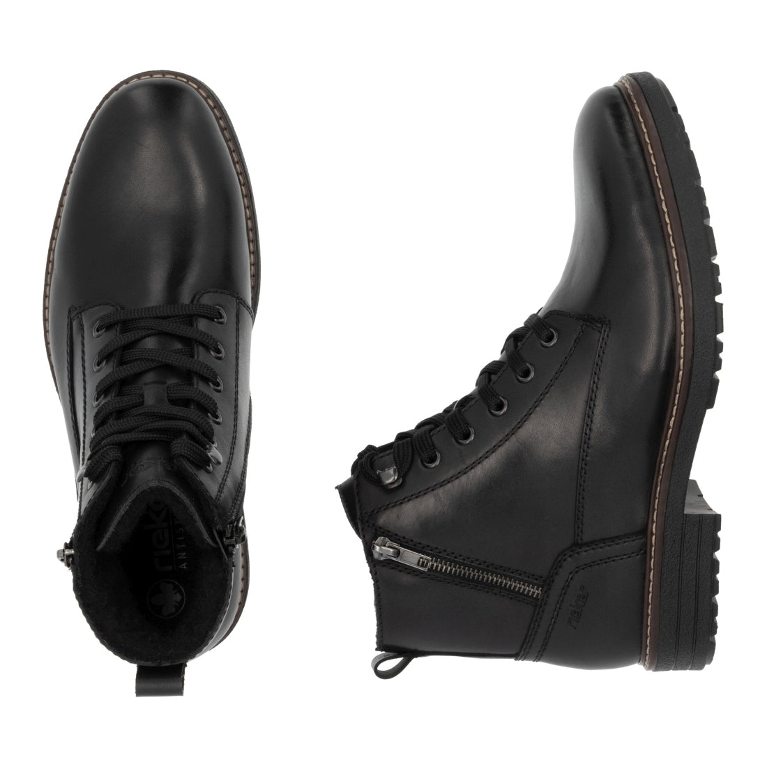 black casual closed men's boots