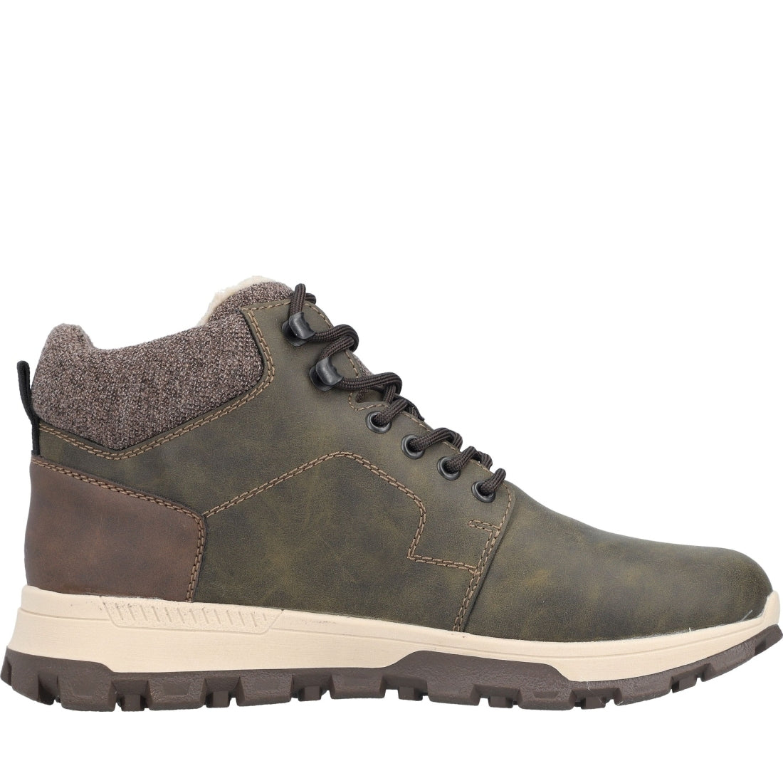 green casual closed men's boots