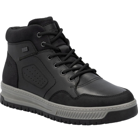 black casual closed men's boots