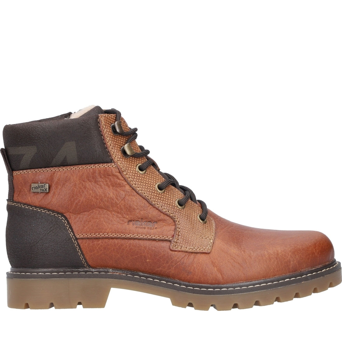 brown casual closed men's boots