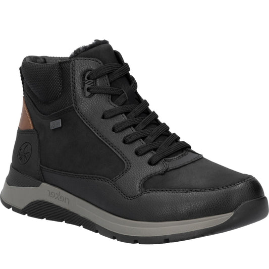 black casual closed men's boots