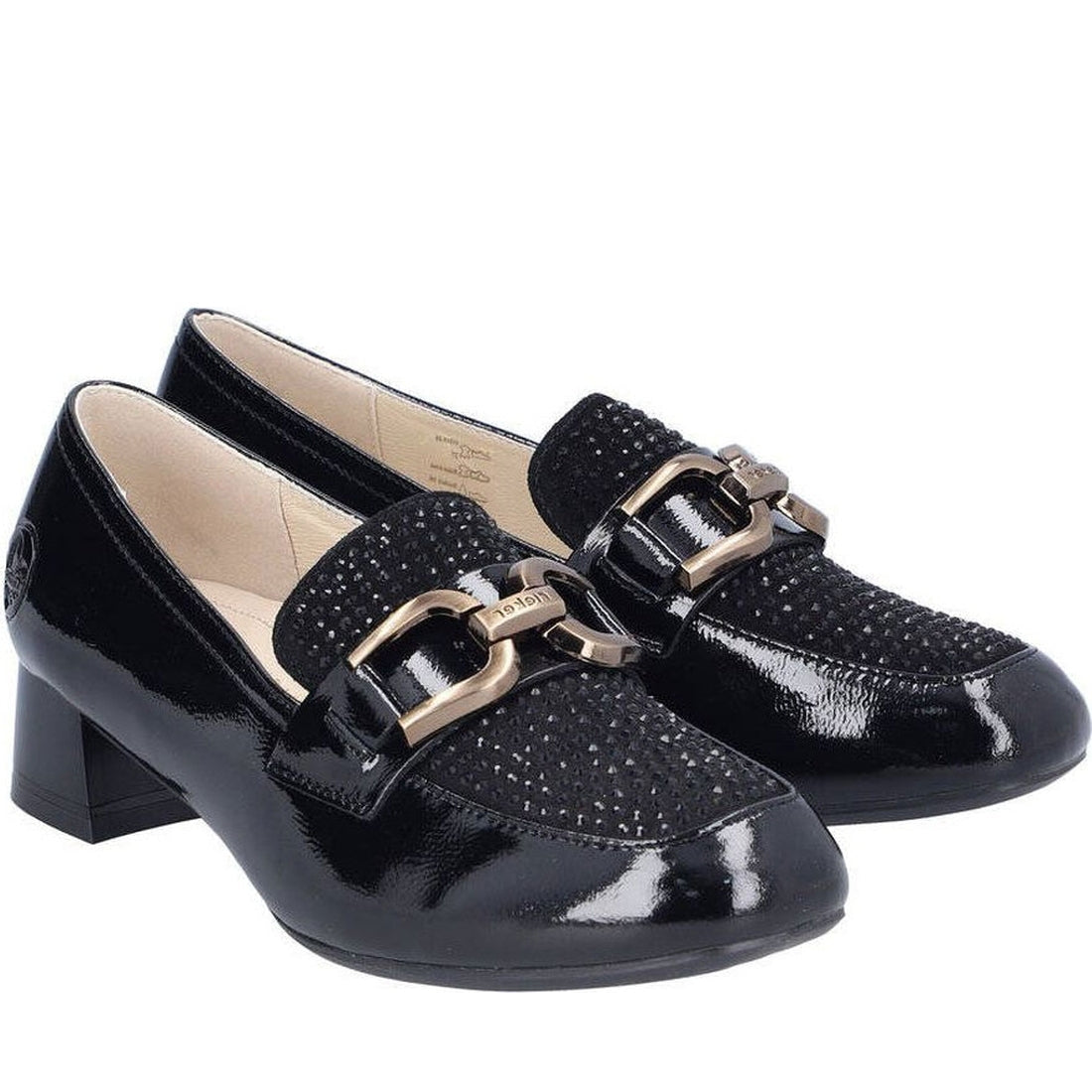 black elegant closed ladies shoes