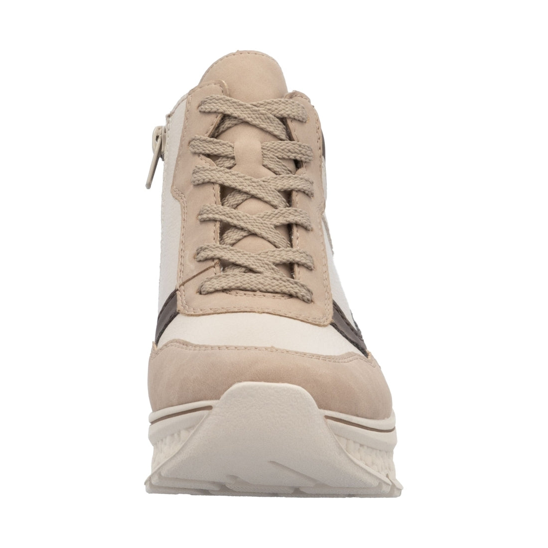 beige casual closed ladies mid height boots