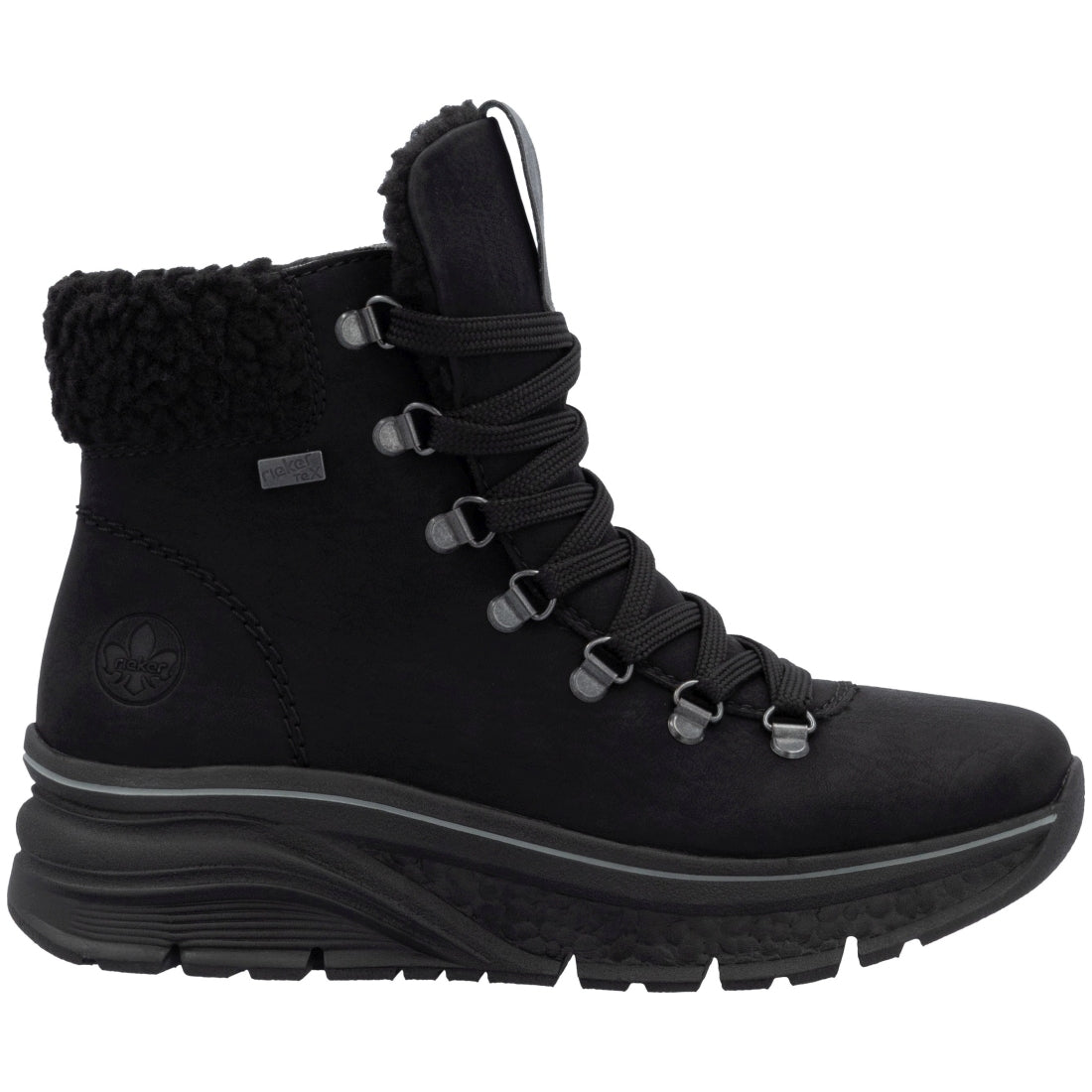 black casual closed ladies mid height boots