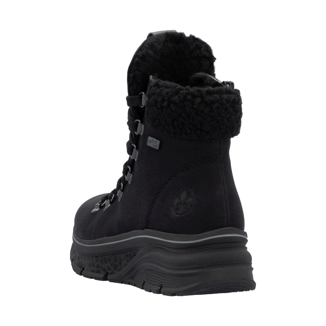 black casual closed ladies mid height boots