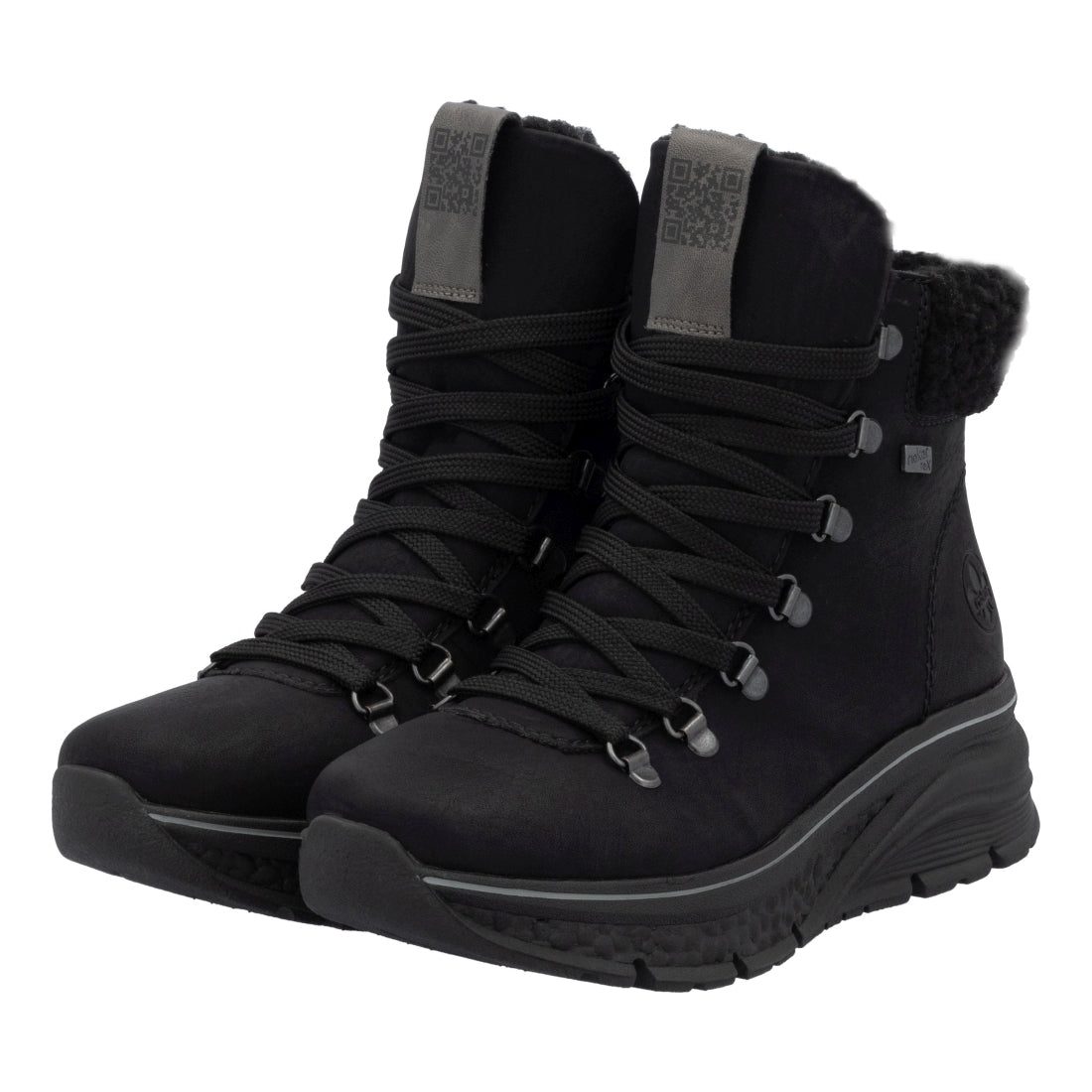 black casual closed ladies mid height boots