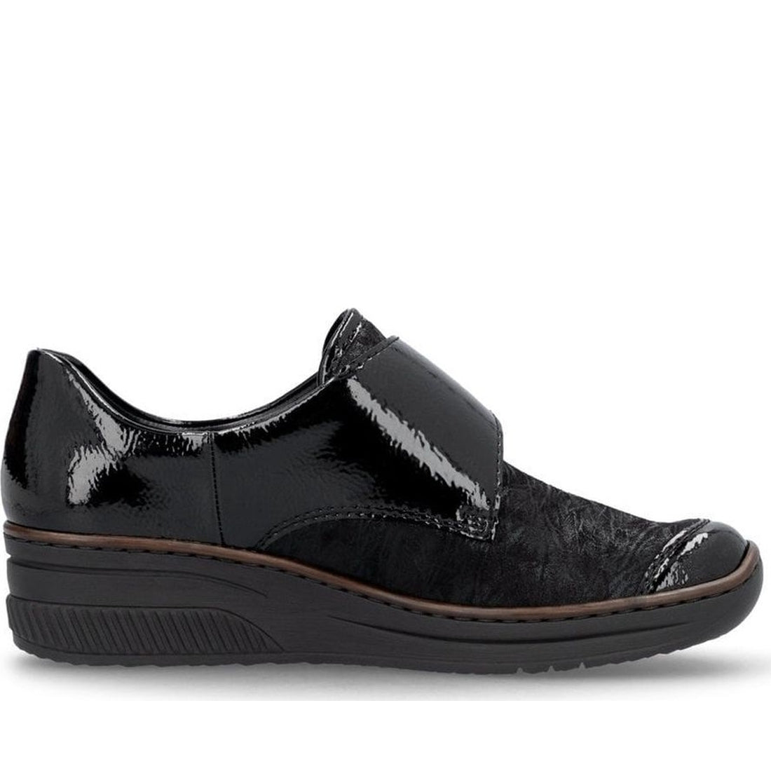 black casual closed ladies shoes