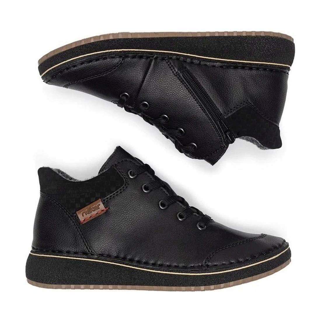 black casual closed ladies mid height boots