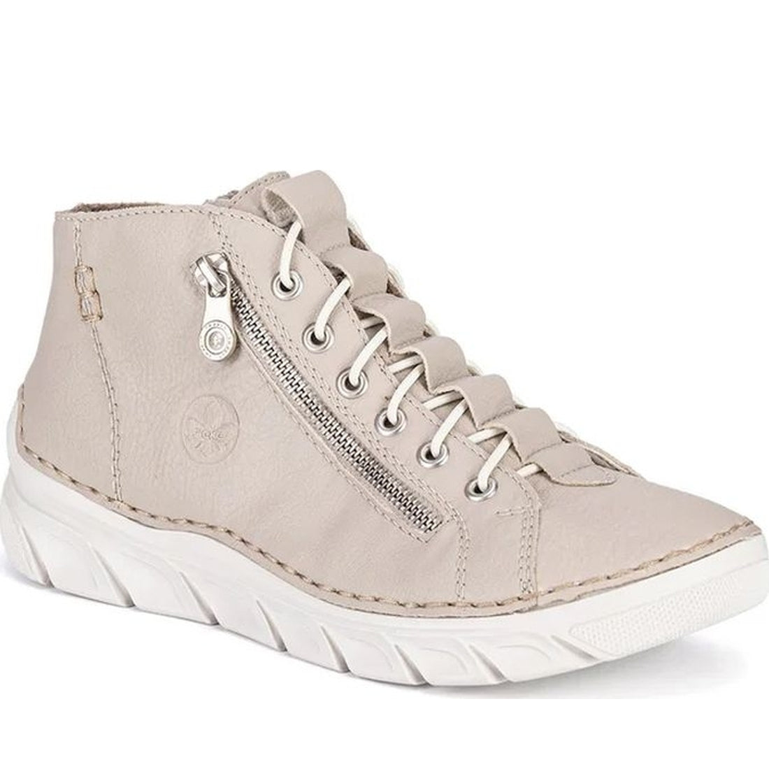 beige casual closed ladies short boots