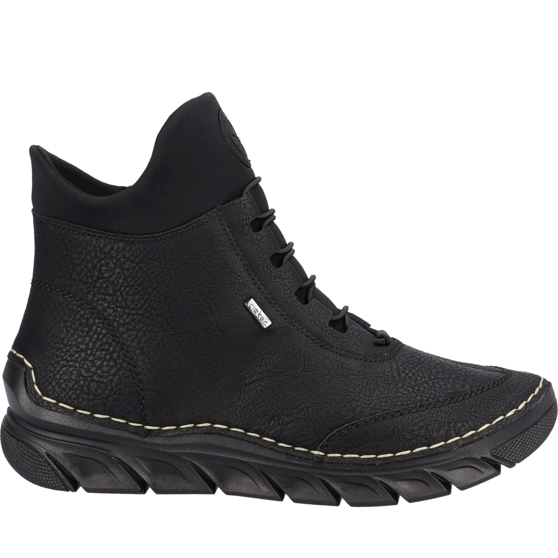 black casual closed ladies mid height boots