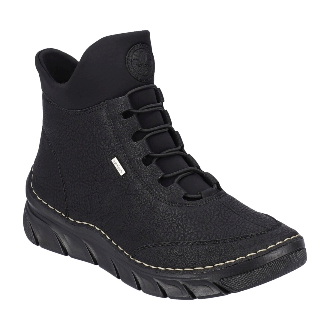 black casual closed ladies mid height boots