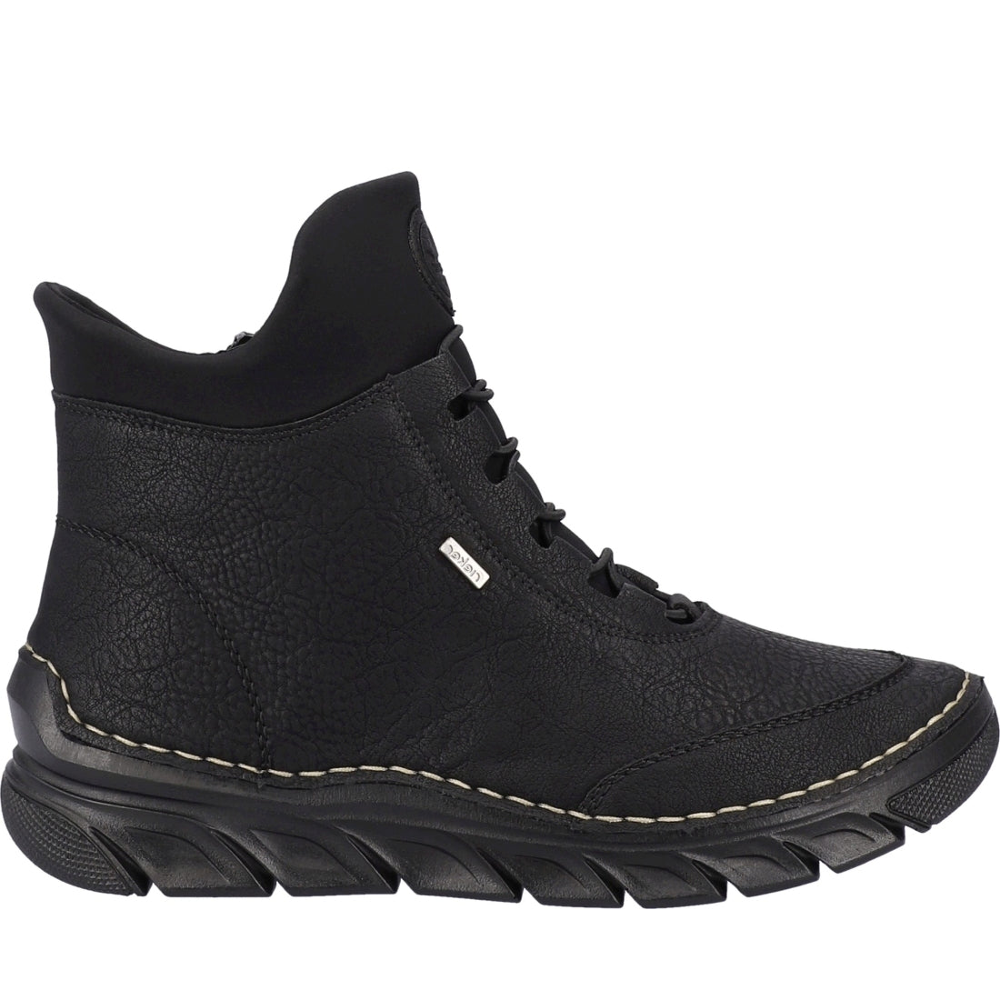 black casual closed ladies mid height boots