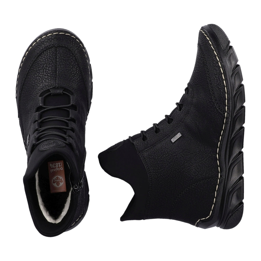 black casual closed ladies mid height boots