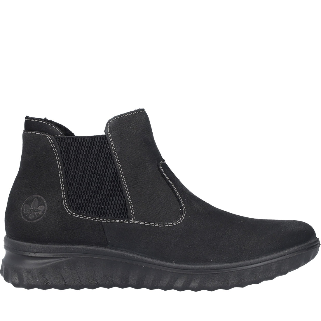 black casual closed ladies mid height boots