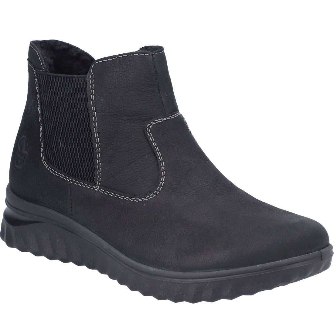 black casual closed ladies mid height boots