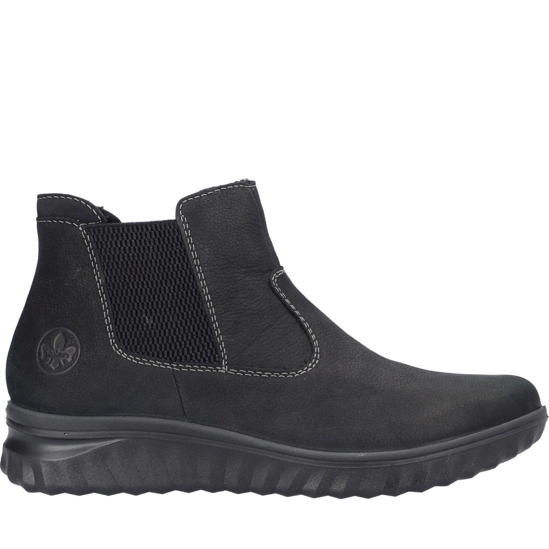 black casual closed ladies mid height boots