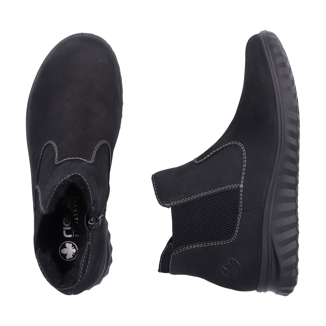 black casual closed ladies mid height boots