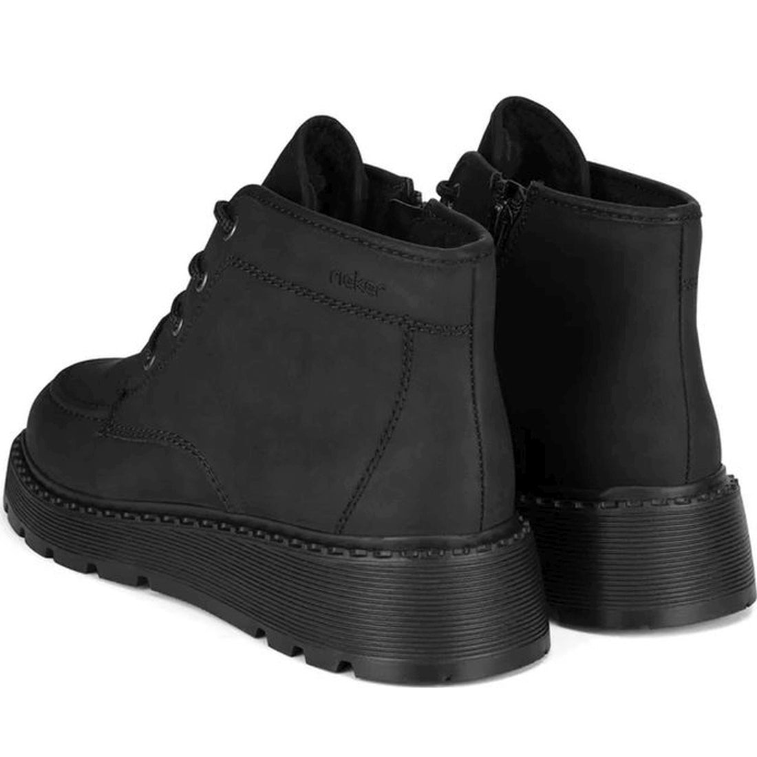 black casual closed ladies mid height boots