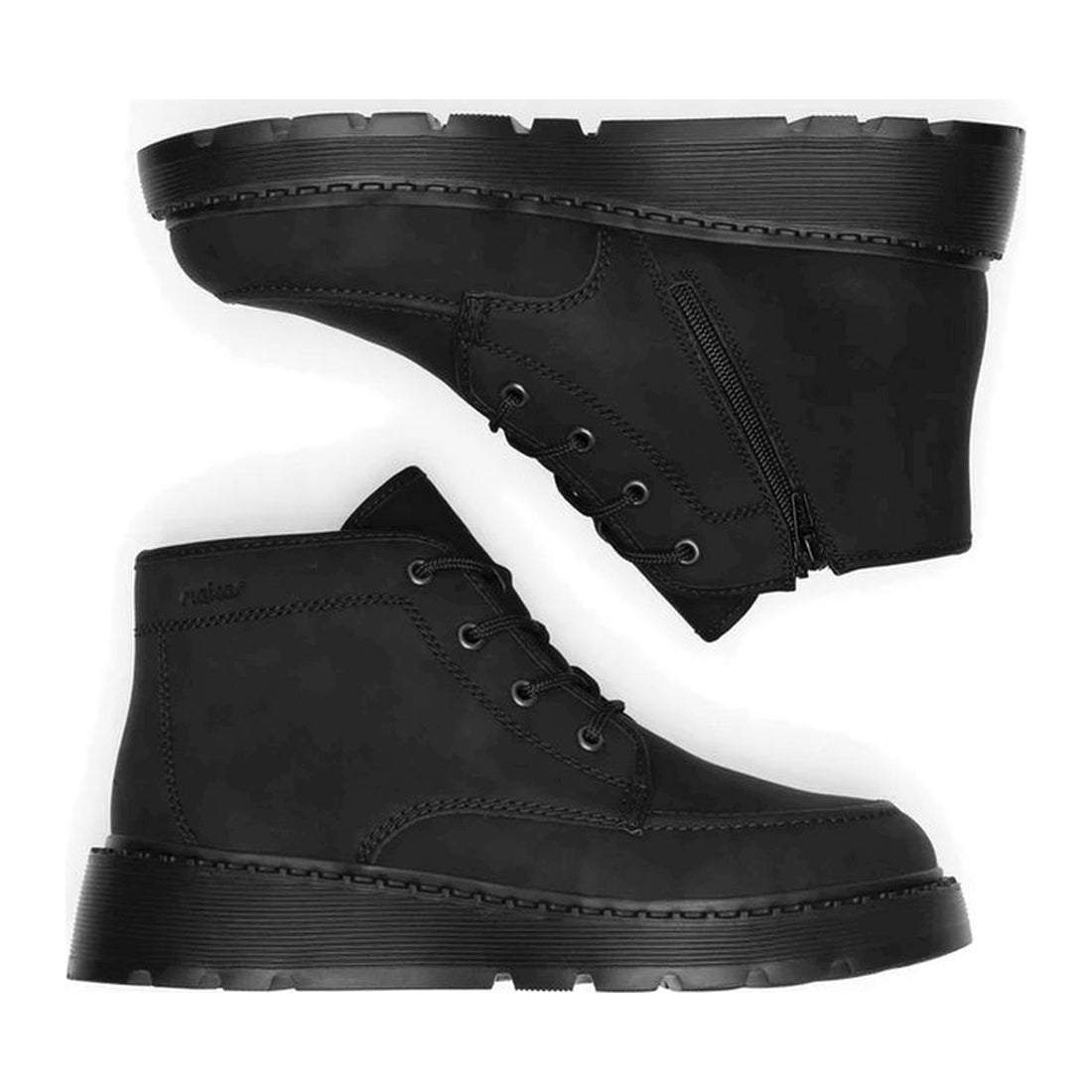 black casual closed ladies mid height boots