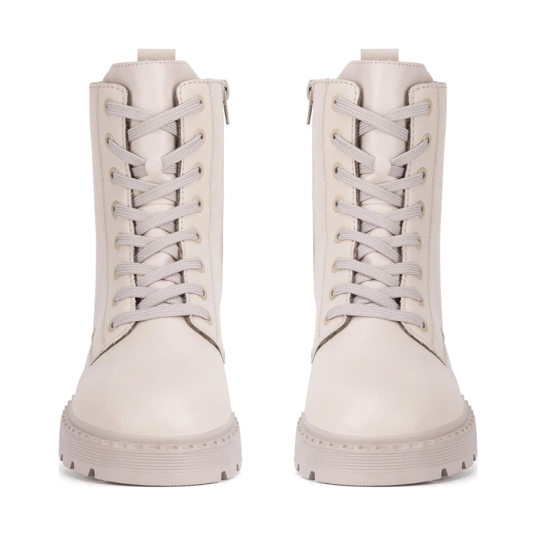 beige casual closed ladies mid height boots