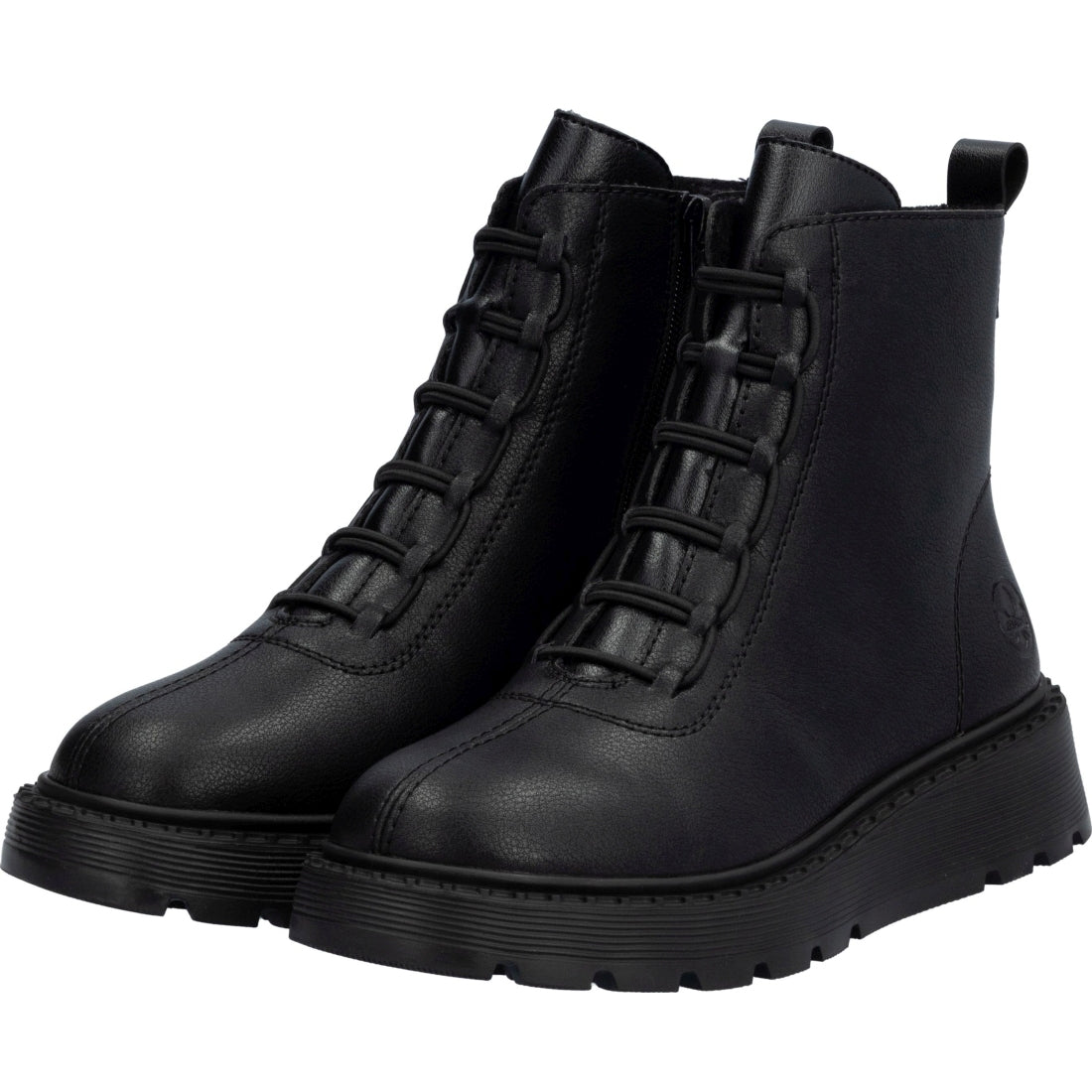 black casual closed ladies mid height boots