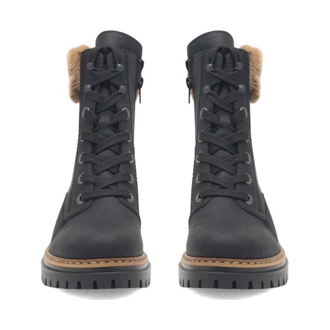 black casual closed ladies mid height boots