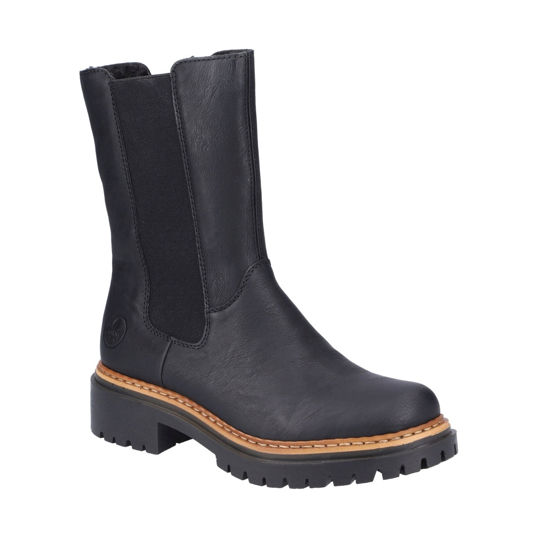 black casual closed ladies mid height boots