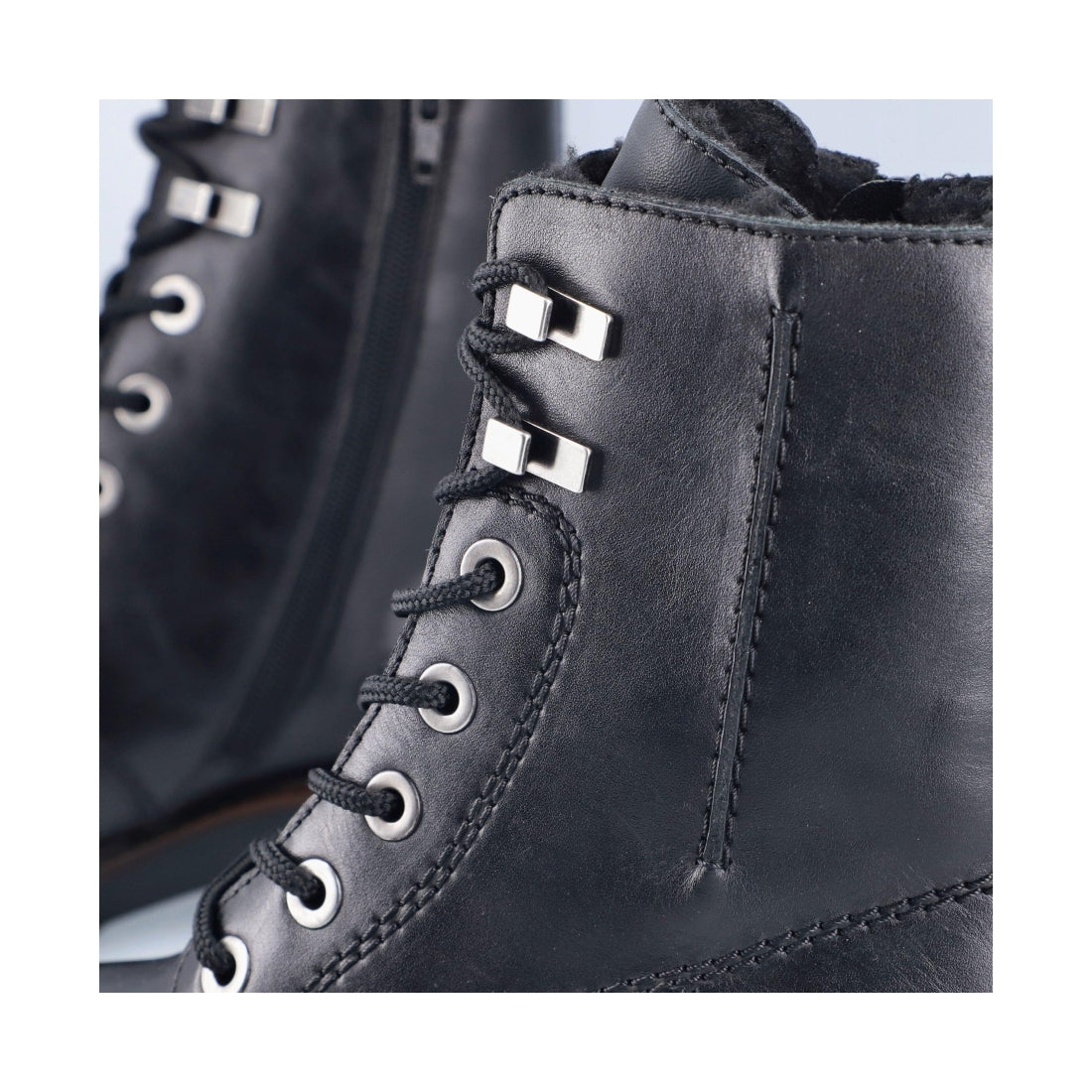 black casual closed ladies mid height boots