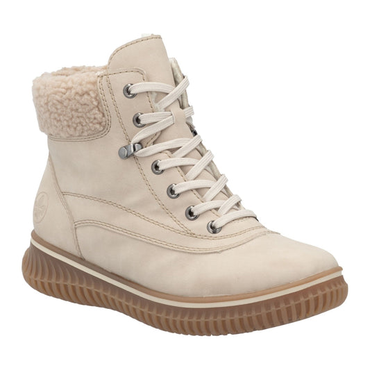 beige casual closed ladies mid height boots