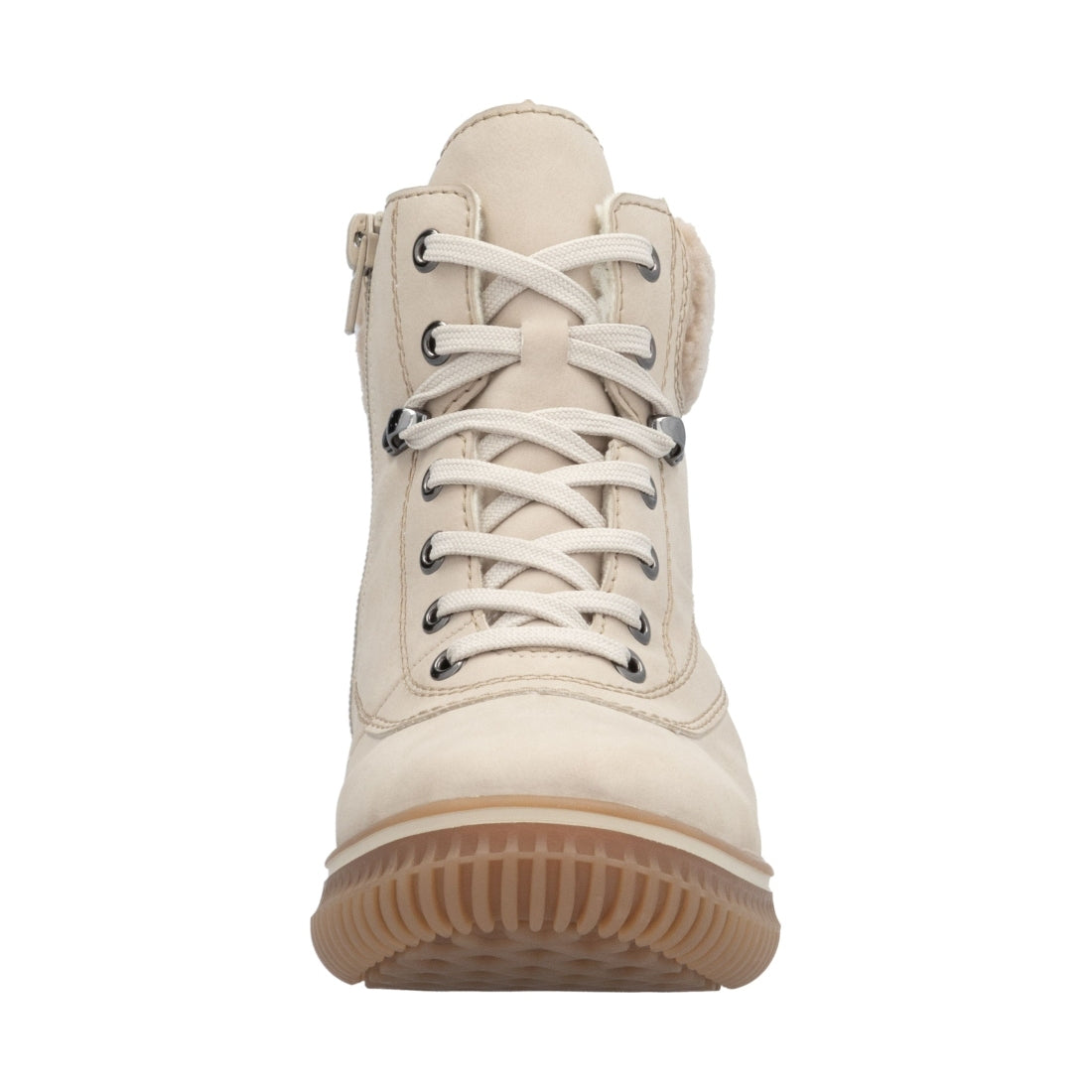 beige casual closed ladies mid height boots