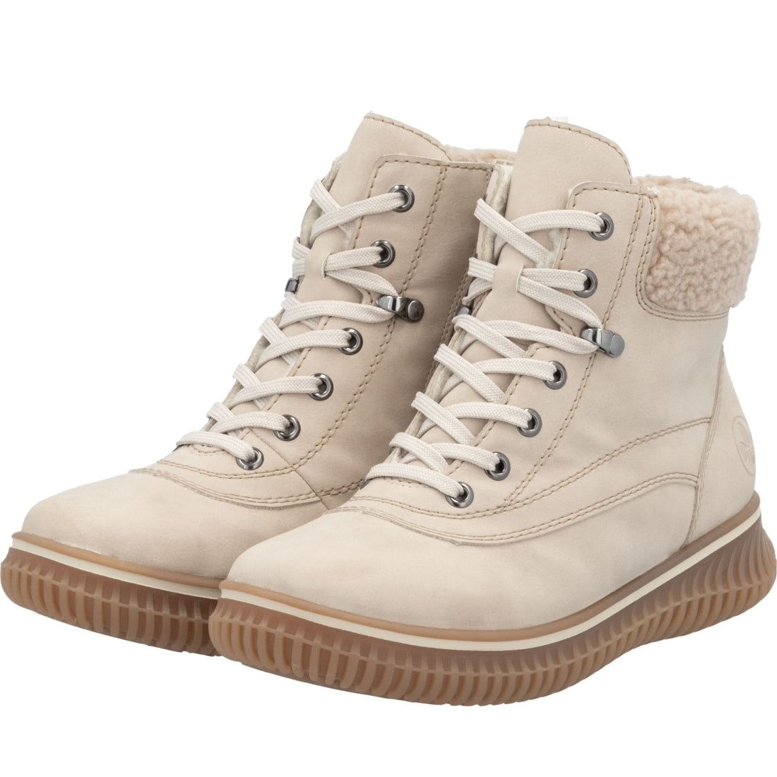 beige casual closed ladies mid height boots