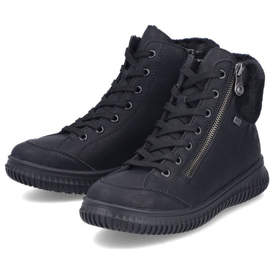 black casual closed ladies mid height boots