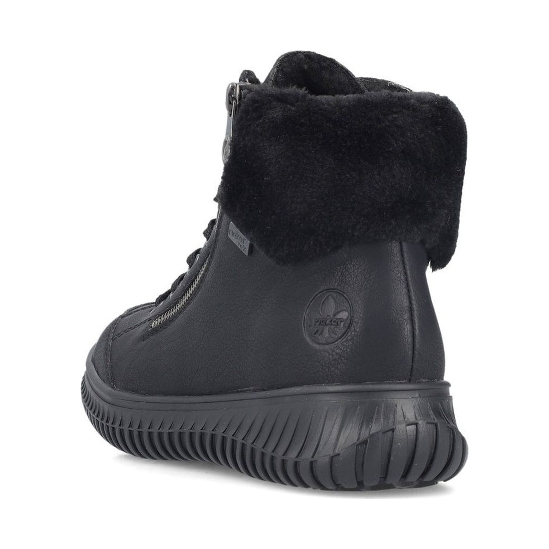 black casual closed ladies mid height boots