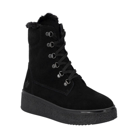 black casual closed ladies mid height boots