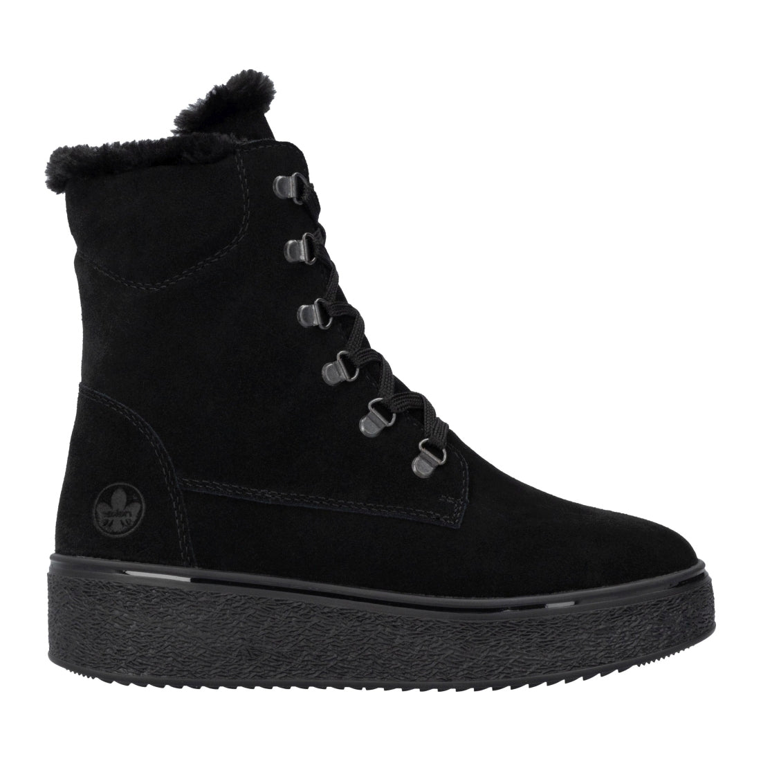 black casual closed ladies mid height boots