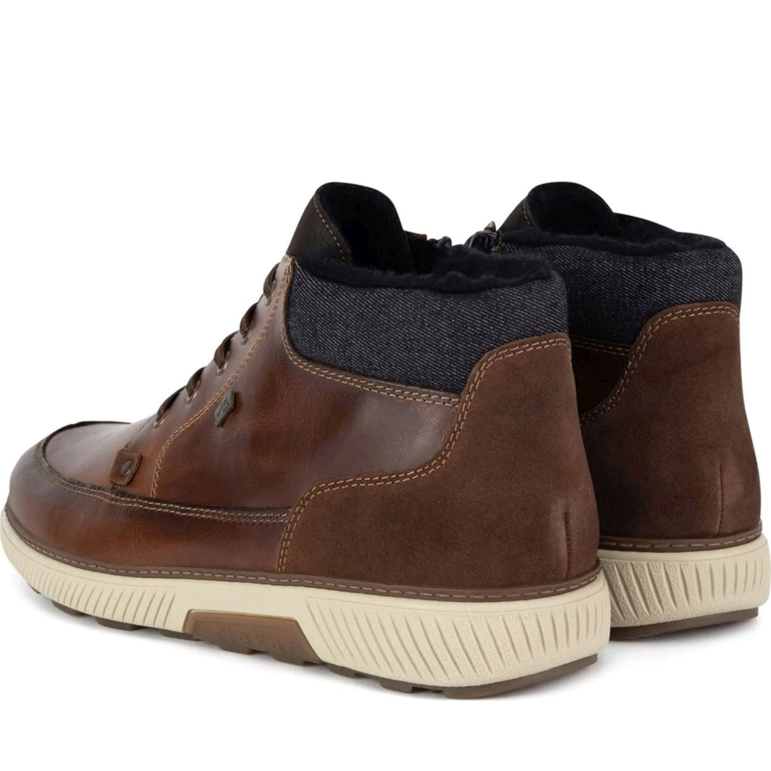 brown casual closed men's boots