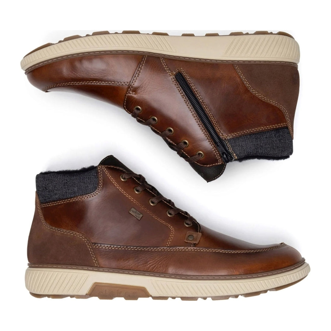 brown casual closed men's boots