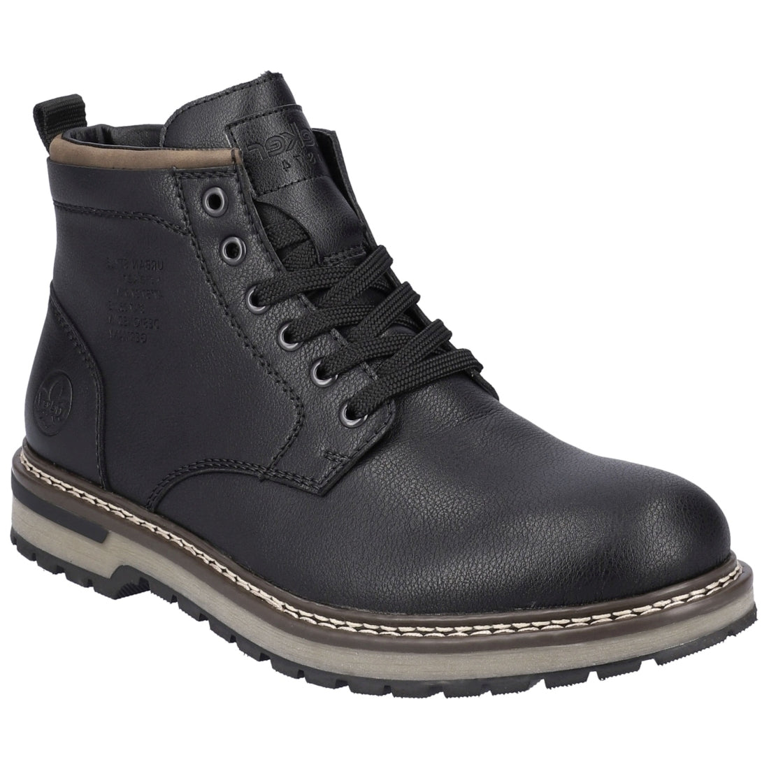 black casual closed men's boots