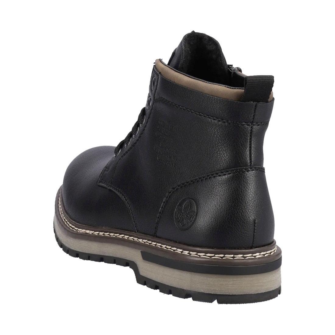 black casual closed men's boots