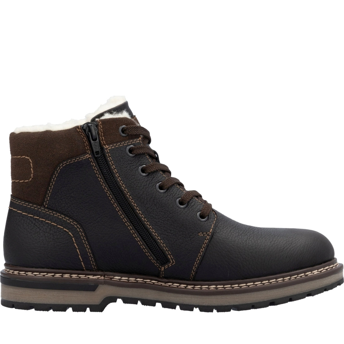 brown casual closed men's boots