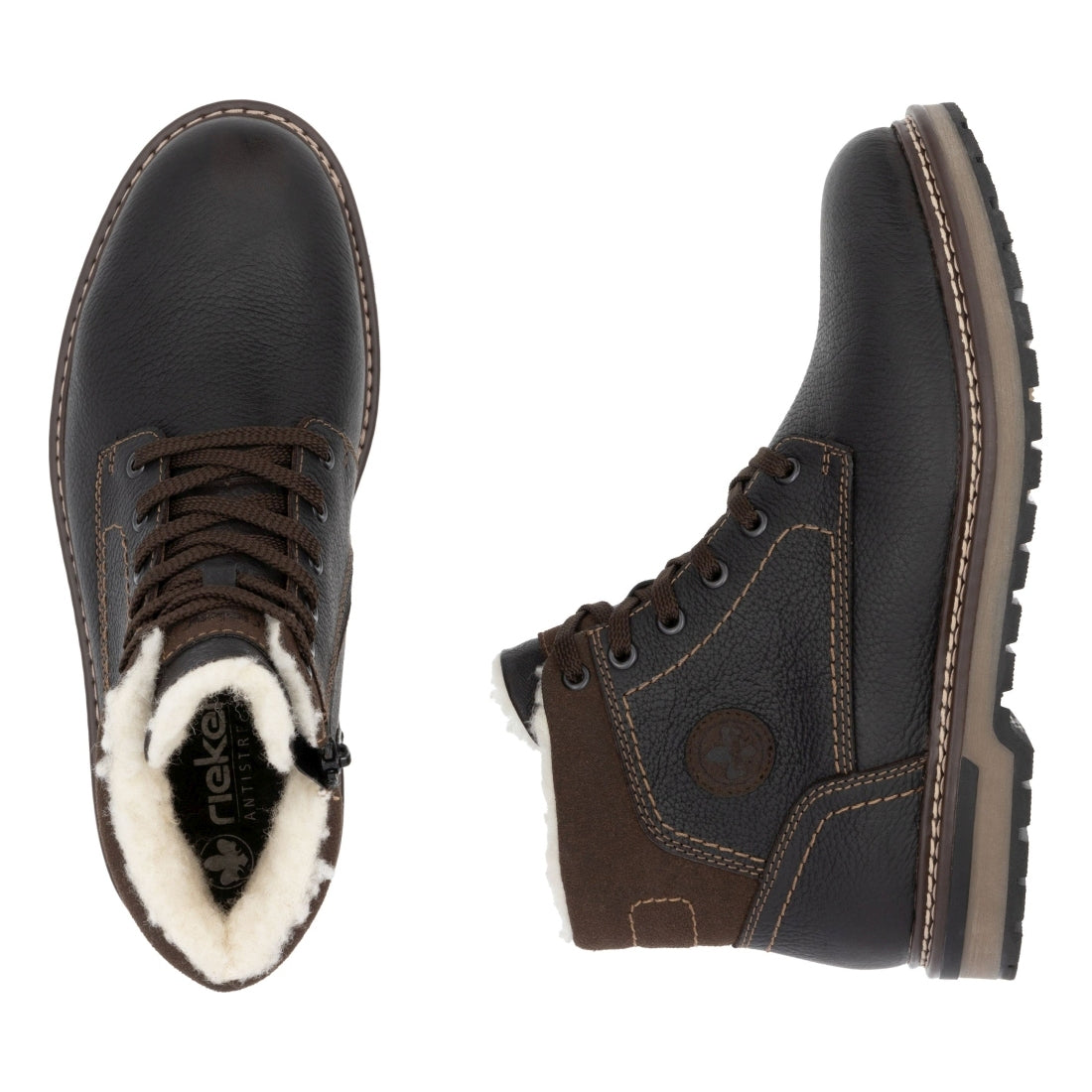 brown casual closed men's boots