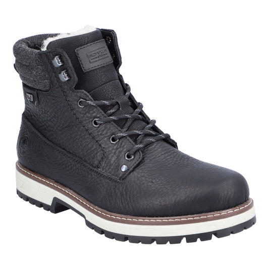 black casual closed men's boots