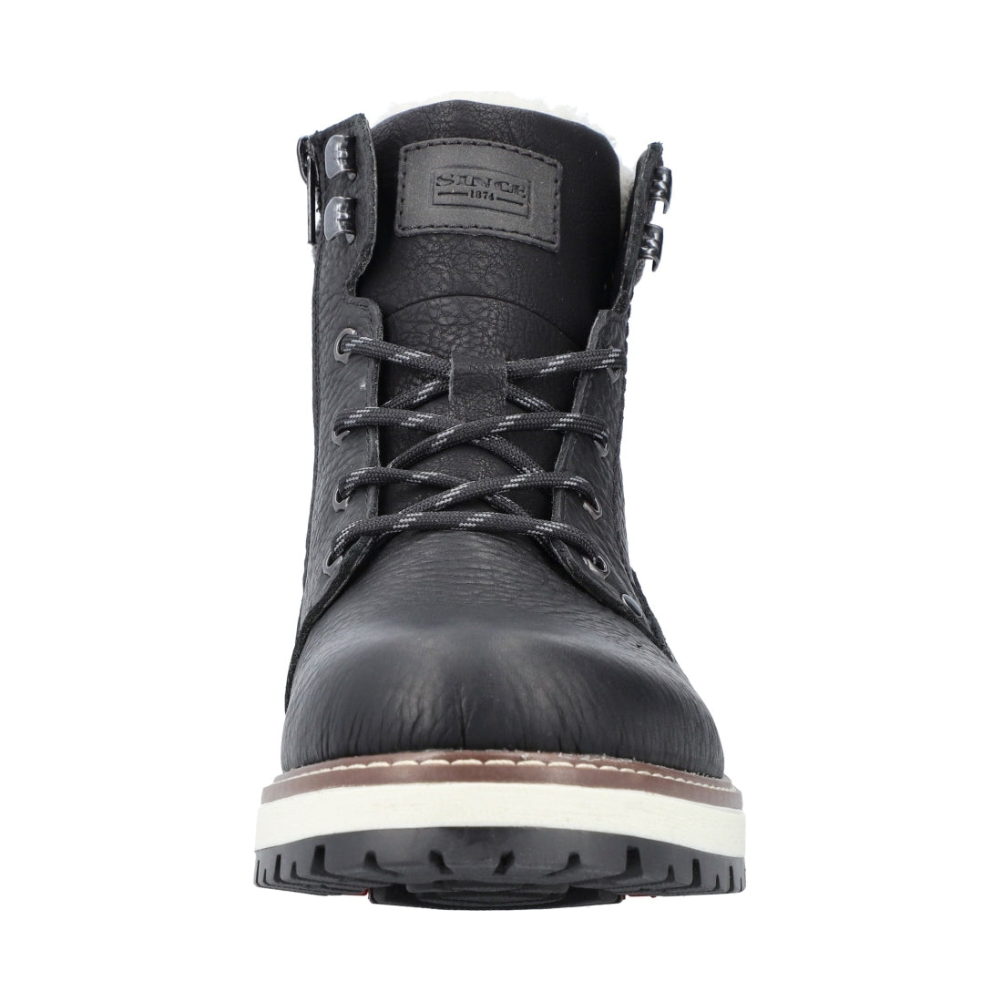 black casual closed men's boots