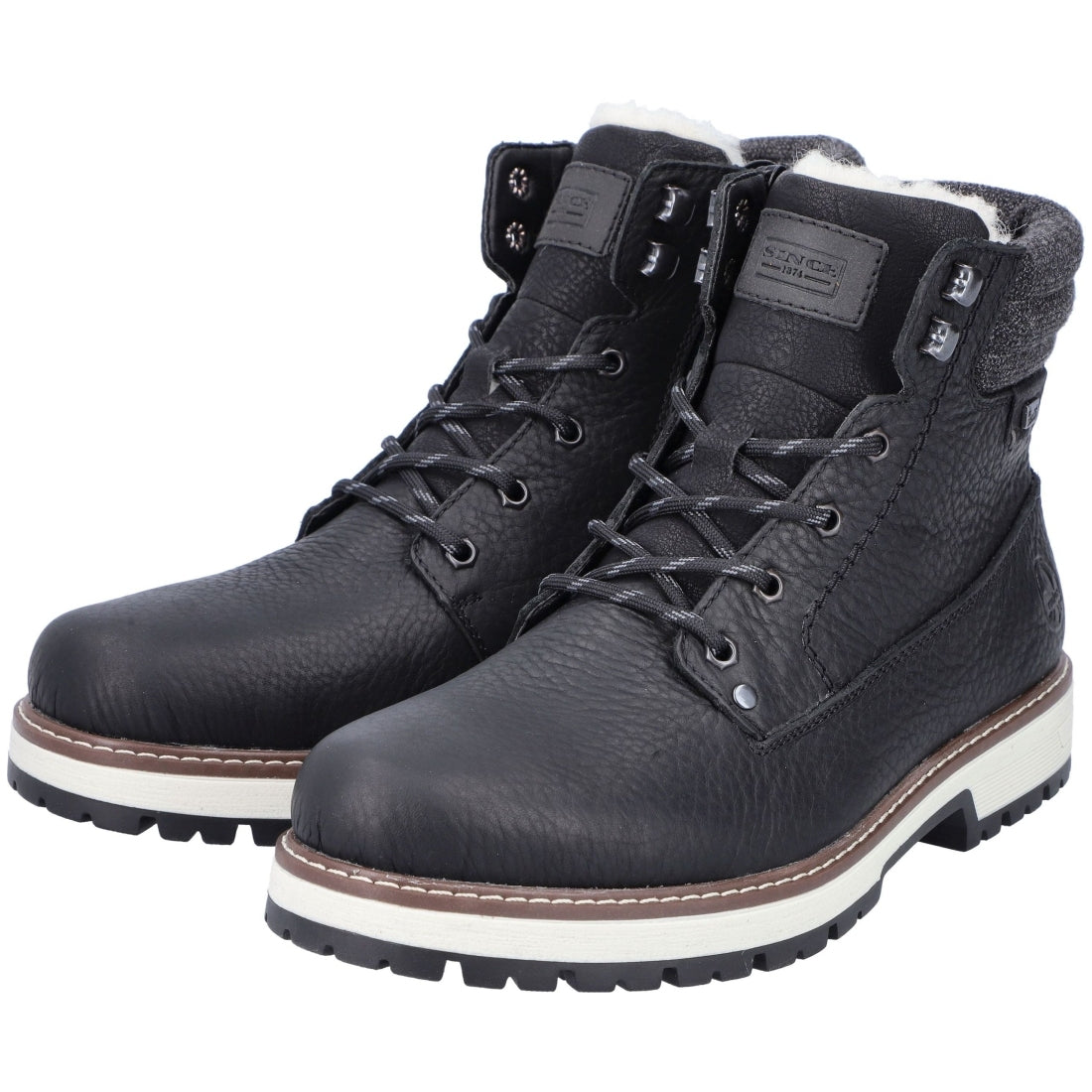 black casual closed men's boots