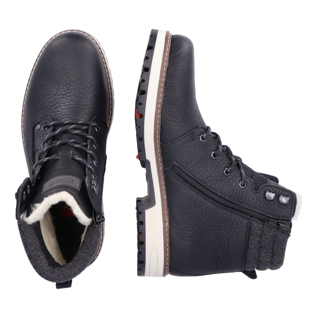 black casual closed men's boots