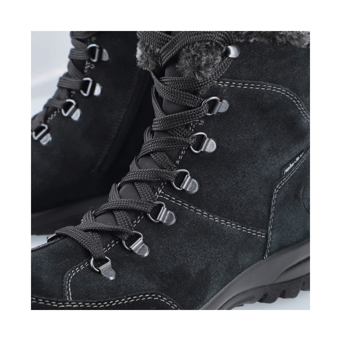 black casual closed ladies mid height boots