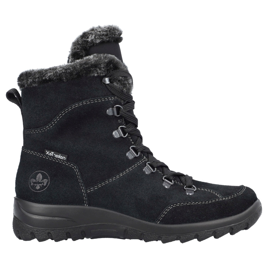 black casual closed ladies mid height boots