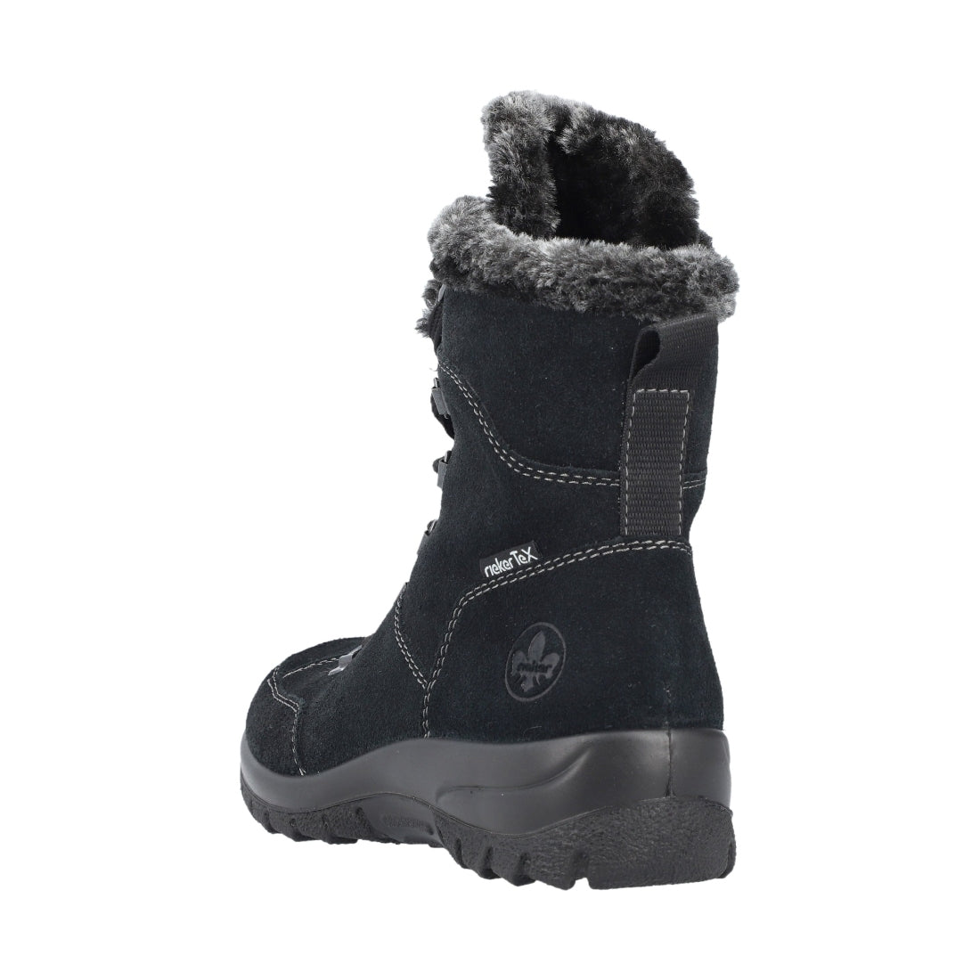 black casual closed ladies mid height boots